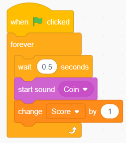 Gain score sound code